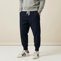 Shenyu Flow Pants in navy blue, tapered fit, front view
