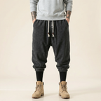 Qiren Flow Pants in dark grey, front view