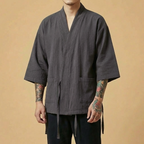 Renshi Kimono in red, front view