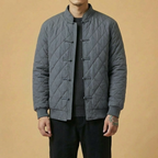 Seikyo Mandarin Tang Jacket in grey, front view