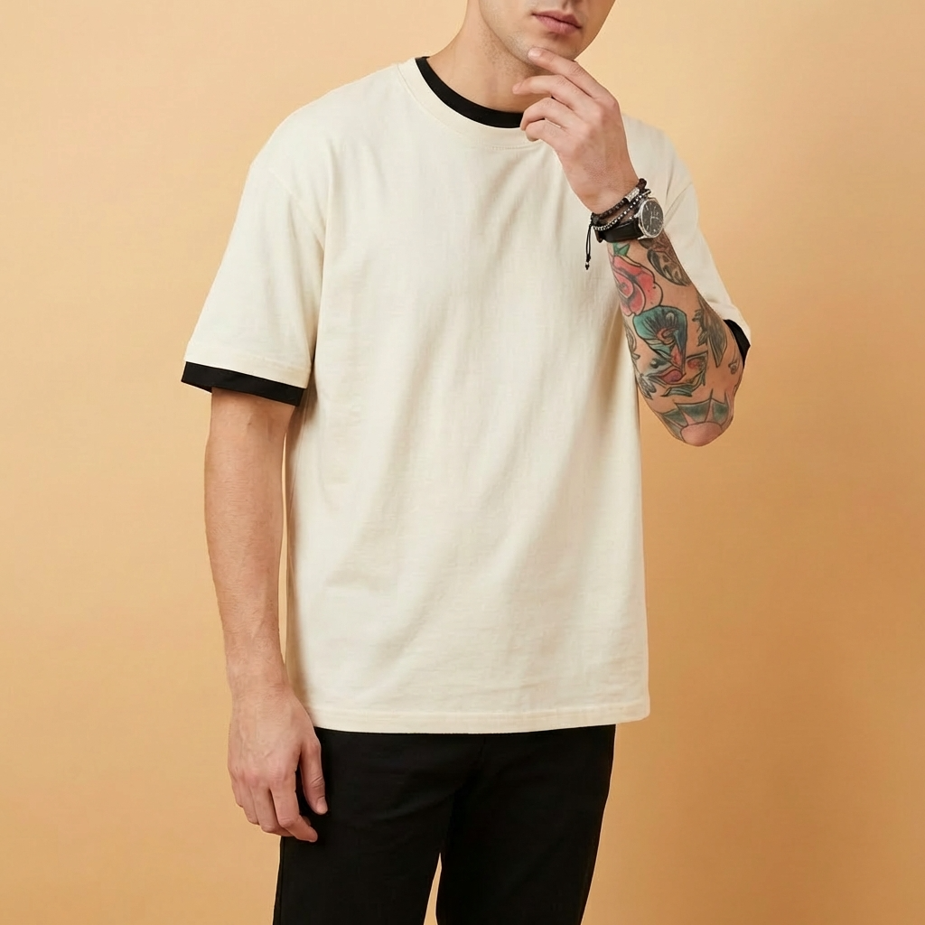 Qiren Layered Shirt in white, front view