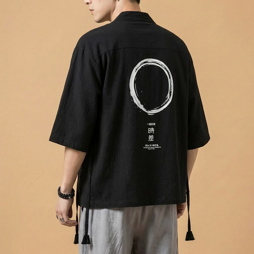 Kairo Kimono in black, back view