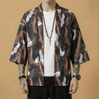 Shodo Kimono, back view showing calligraphy detail